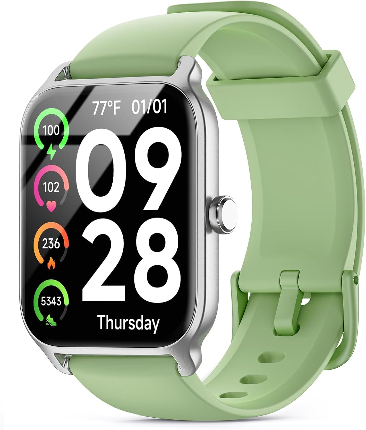 Smart Watches for Women Men, 2026 Smartwatch 1.85''Alexa Fitness Tracker Smart Watch Compatible for Android iPhone with Bluetooth Call (Answer/Make), 3ATM Waterproof Heart Rate/Sleep/SpO2 Monitor 120+