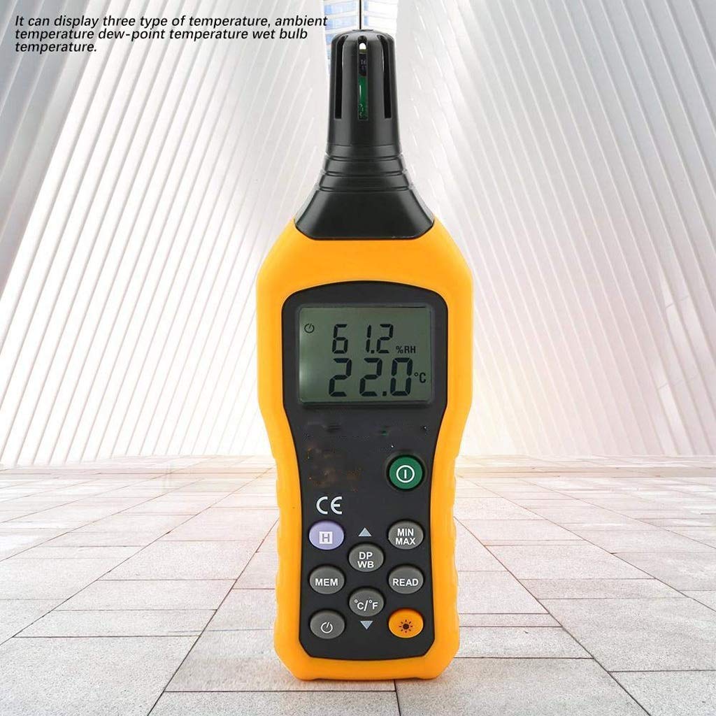 Temperature and Humidity Gauge Meter with Backlight Digital Psychrometer Thermometer Hygrometer