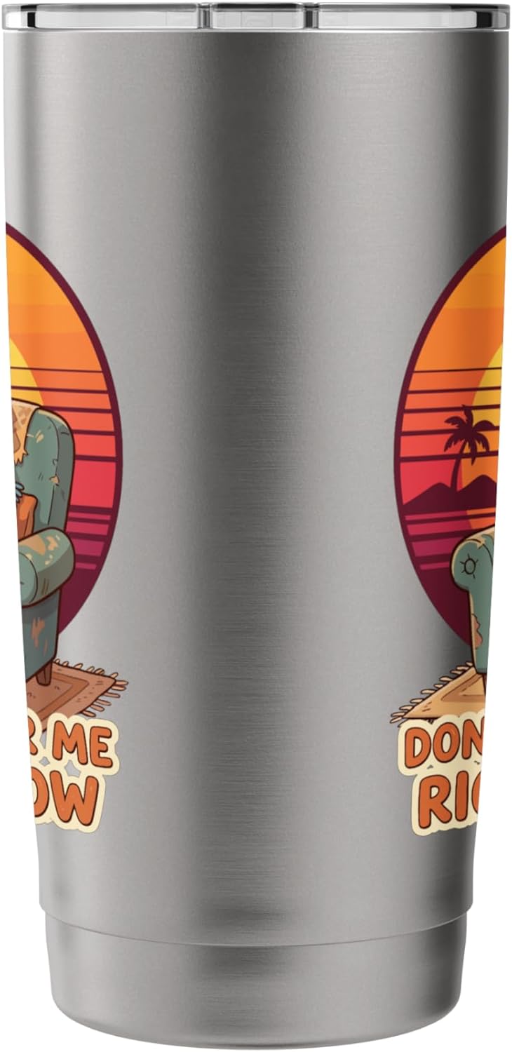 Don’t Bother Me Right Meow Reading Cat Meme Stainless Steel Insulated Tumbler