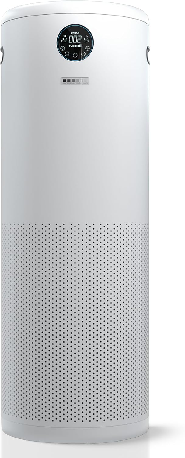 JADE 2.0 - White - H13 HEPA Air Purifier for Large Rooms - Up to 3800 sq ft - Heavy Duty Home Air Purifier, Filters 99.9% of Odors, Dust, and Smoke - Quiet Air Purifier at 35dB
