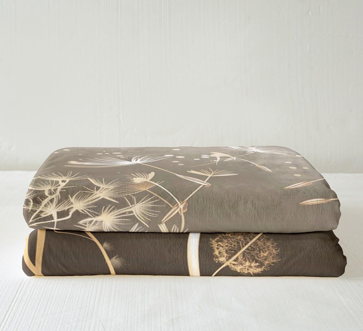 Erosebridal Dandelion Fleece Blanket Throw Size, Kids Butterfly Throw Blanket, Dandelions in Countryside Plush Bed Blanket for Women Teens Adult Bedroom Decor, Farmhouse Rustic Sherpa Blanket