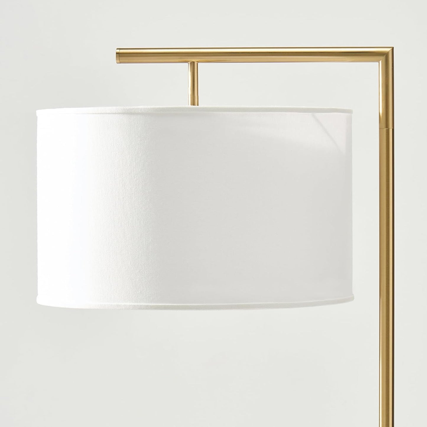 Brightech Montage Modern Floor Lamp - LED Standing Lamp with Adjustable Color Changing Bulbs for Living Rooms & Offices - Tall Corner Bedroom Reading Light for Contemporary Home Decor - Antique Brass