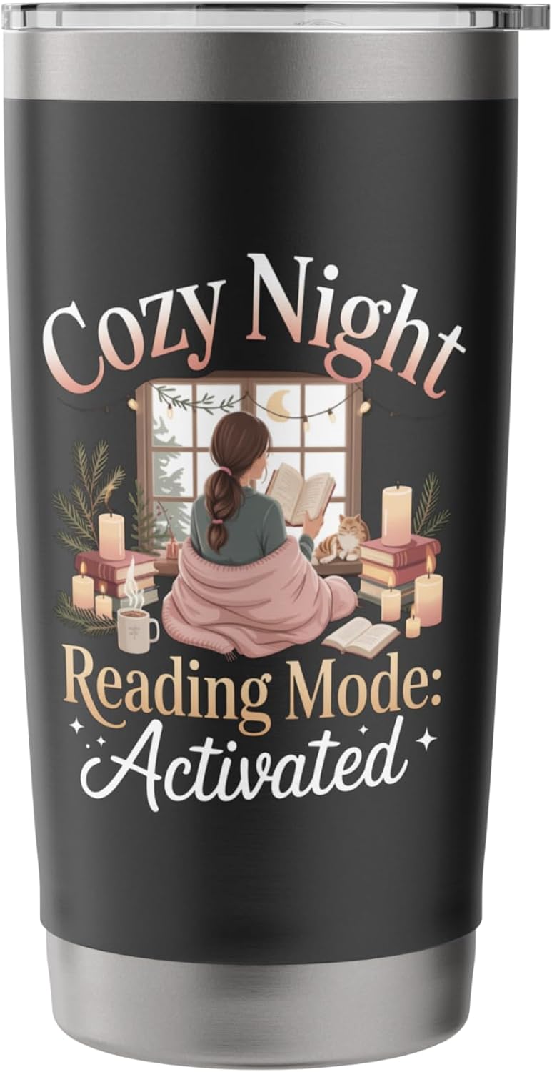 Cozy Night Reading Mode Activated Stainless Steel Insulated Tumbler