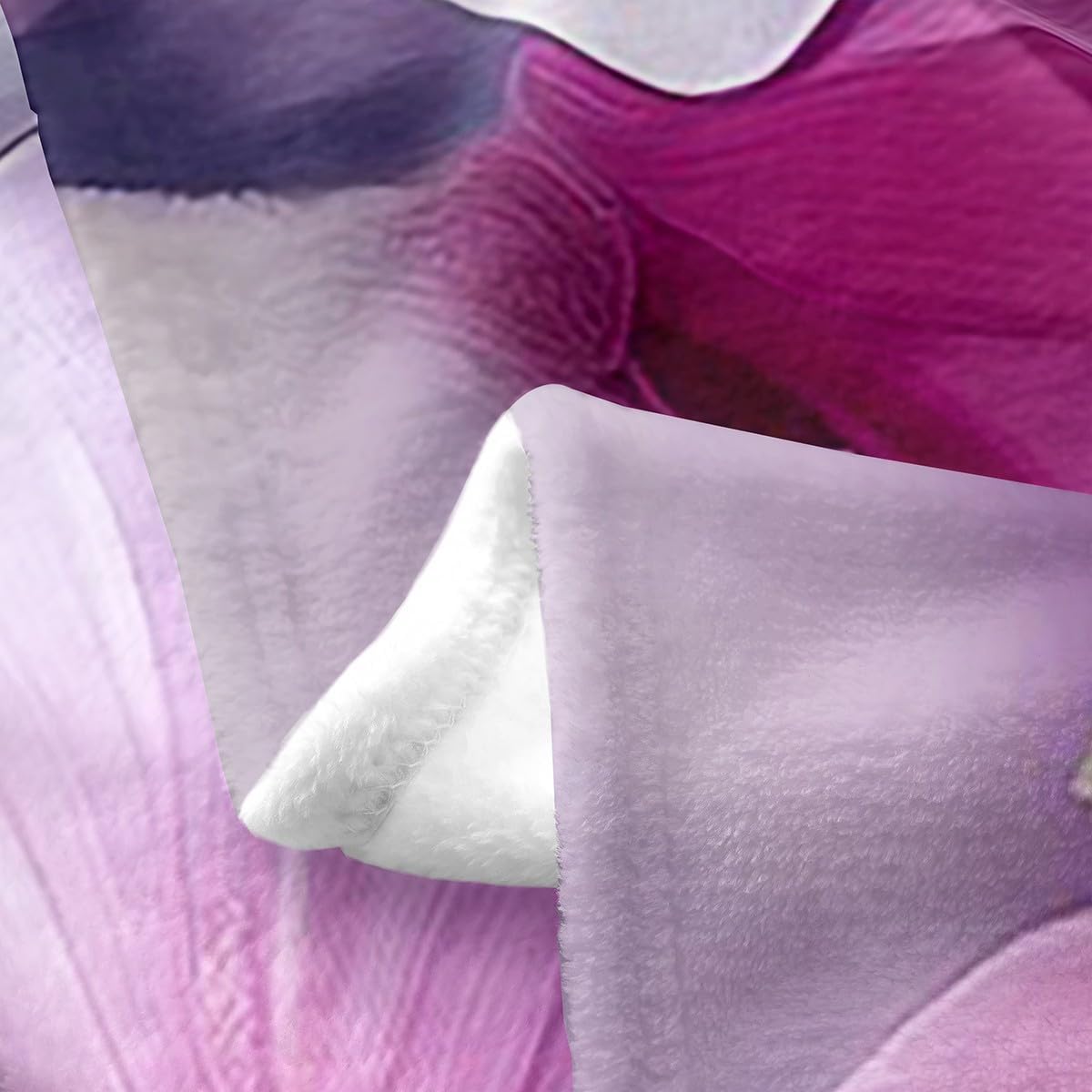Erosebridal Butterfly Blanket Queen Inch Florals Throw Blanket for Women Girls Farmhouse Natural Plants Bedroom Decor Rustic Animal Fleece Blanket Romantic Purple Spring Flowers Sherpa Blanket