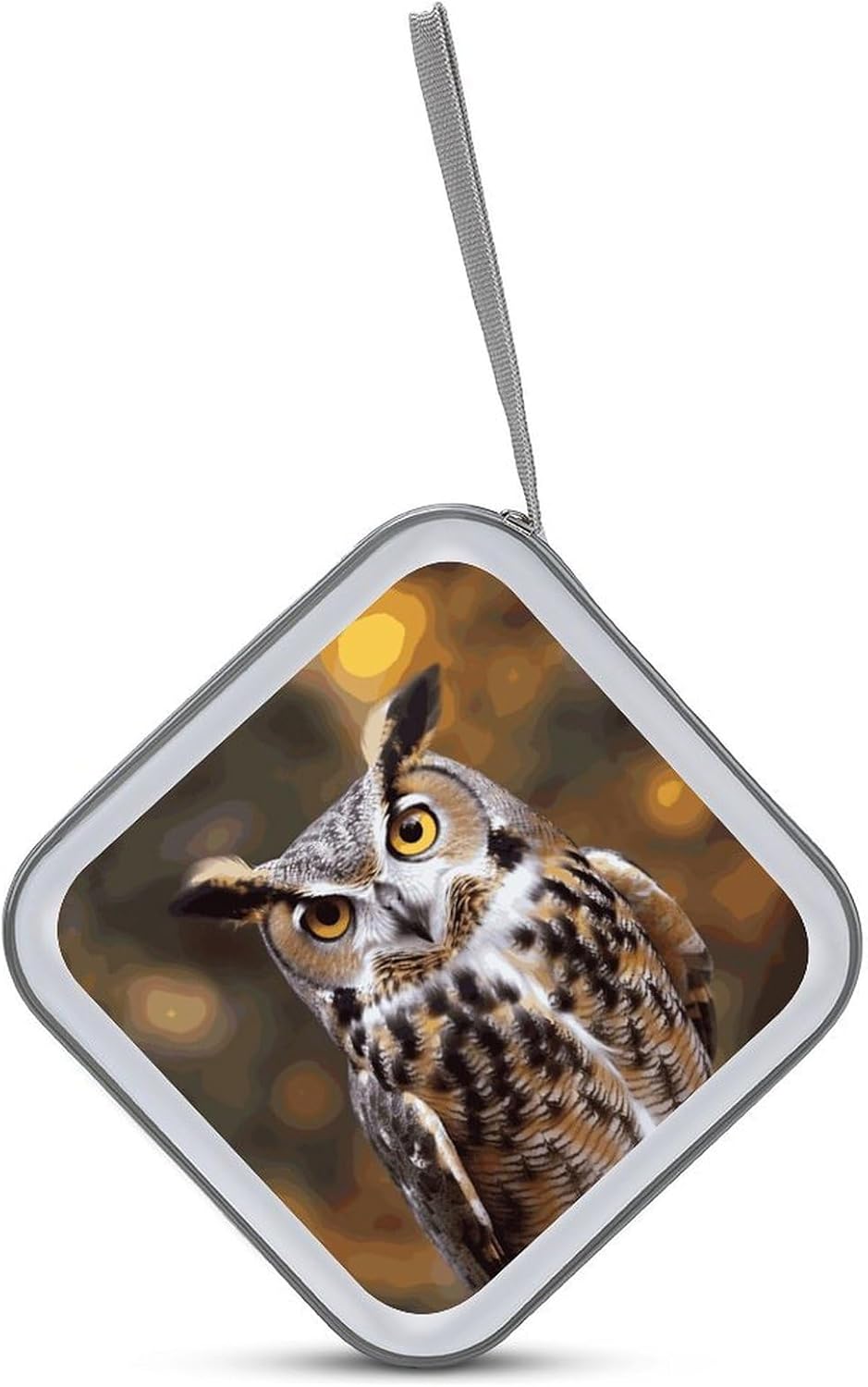 Owl Birds CD Case 40 Capacity Case Zipper CD Collection Bag with Handles Cover DVD Storage Hard Plastic DVD Disc Cases Storage Binder for Car Home Office Travel