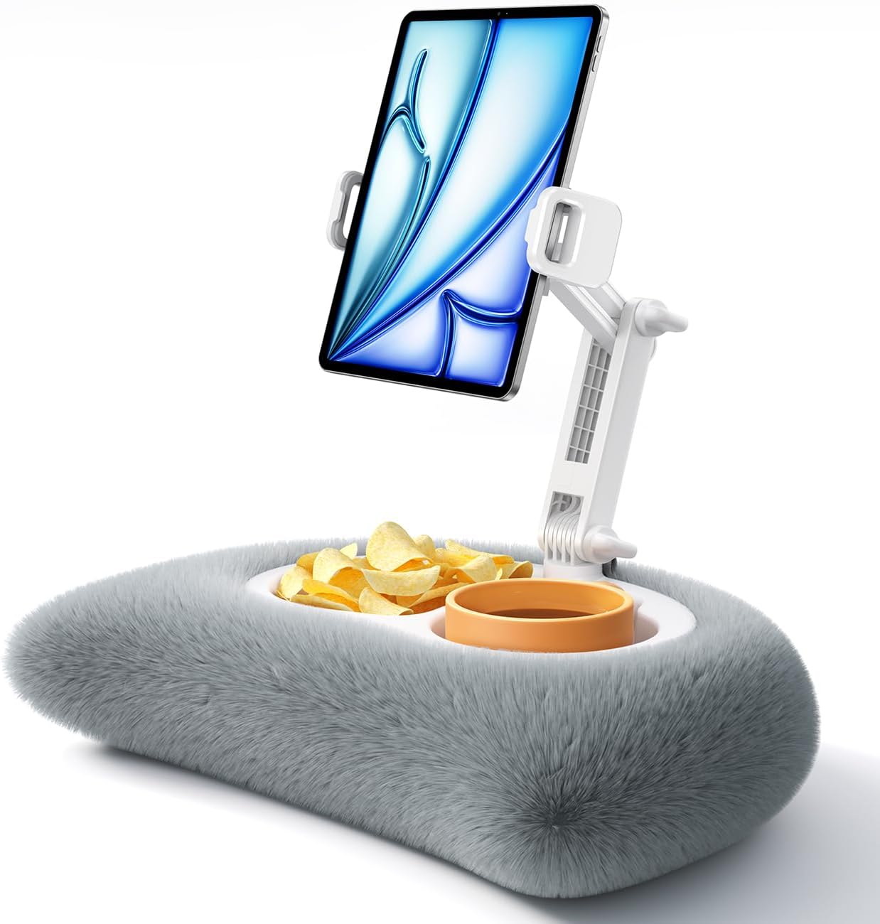 Lamicall Tablet Pillow Stand Holder - [360° Adjustable Arm][Soft & Washable] Kindle iPad Holder for Bed, Kindle Accessories for Reading, iPad Stand with Bowl for 4.7-13" Tablet, E-Reader, iPhone