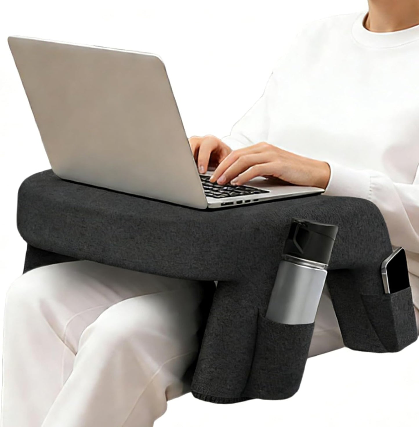 Lap Desk Pillow - Non Slip Ergonomic Large Washable - Bed Cushion Laptop Pillow for Lap - for Working Crocheting Playing Game Sitting Floor Couch Book Laptop Tablet Computer