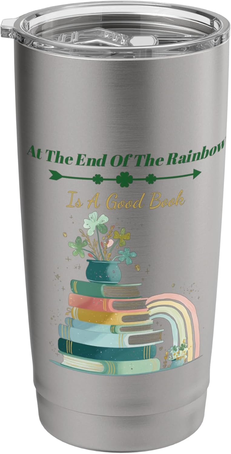 At End Of Rainbow Good Book St Patricks Day Reader Stainless Steel Insulated Tumbler
