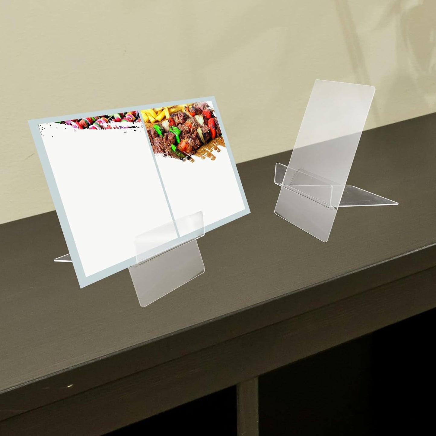 Adjustable Acrylic Recipe Stand Cookbook Holder Kitchen Counter Decor Recipe Book Display Rack for Cooking and Reading