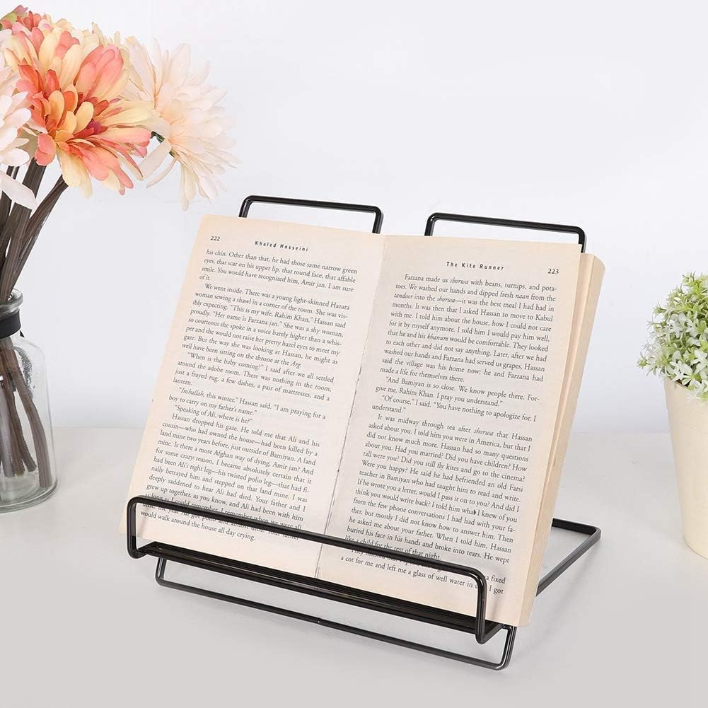 Book Stand, Book Holder Computer Stand Tablet Stand Cookbook Stand Document Holder Book Page Holder Reading Stand for Recipe Laptop