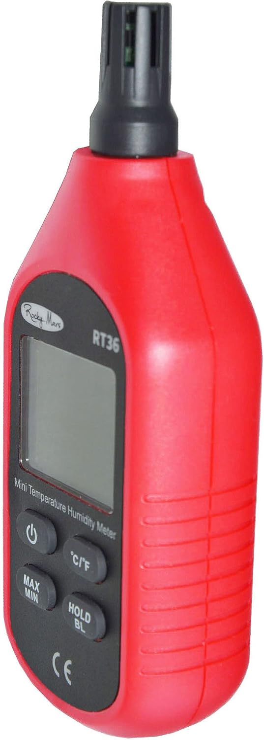 RT36 Temperature and Humidity Monitor Digital Hygrometer with Battery Low Indicator, LCD Display