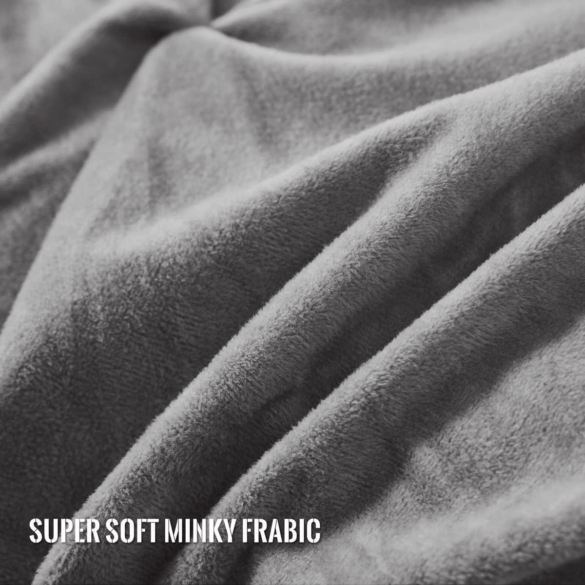 KAWAHOME Super Soft Minky Blanket King Size Extra Warm Pinched Pleat Sherpa Winter 410GSM Blanket for Couch Sofa Bed, 108" X 90" (Grey)