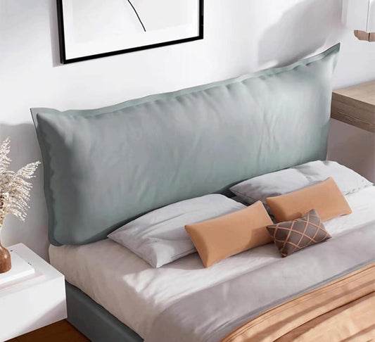 Large Ergonomics Backrest Wedge Headboard Cushion Reading Pillow Bed Back Support for Sitting Up in Bed Bolster(Size:No headboard 59"/150cm,Color:G)