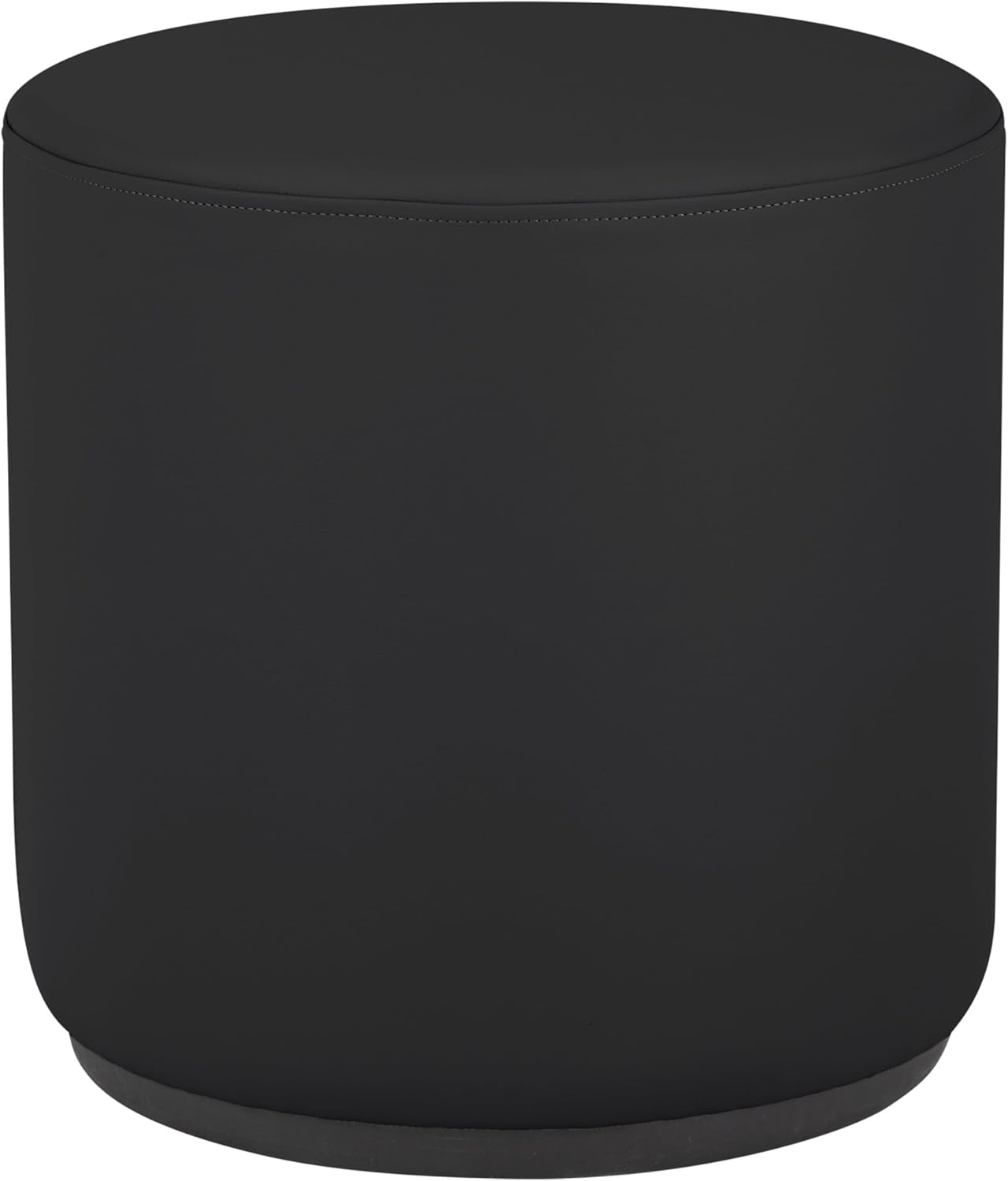 FDP Pro Series 18" Round Swaying Stool (18" Height) Active Seating Accent Ottoman with Rocking Base Hand Upholstered Commercial Furniture for Lobby, Library, Office and More - Black