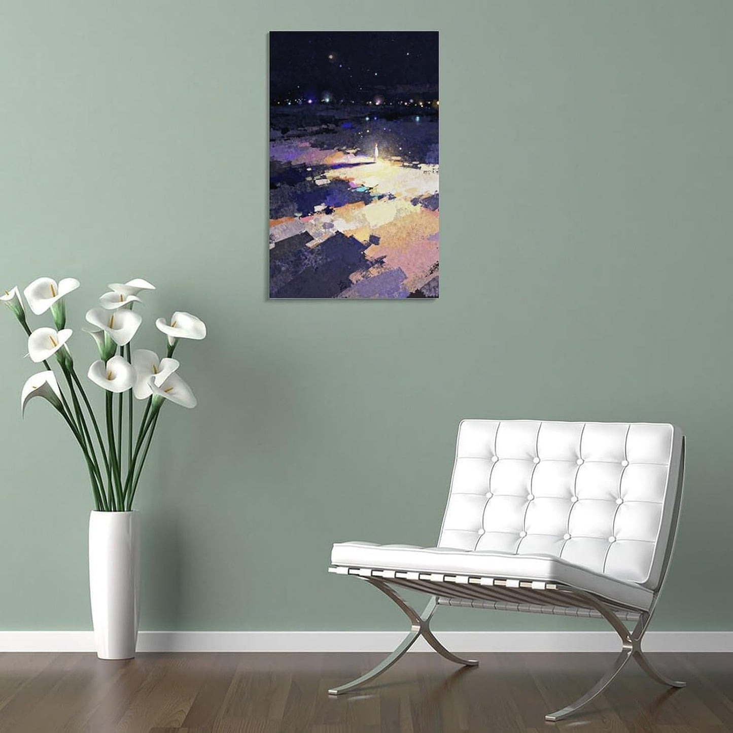 The World of Loneliness - 3 Oil Painting Print, Loneliness Wall Art, Moody Aesthetic Painting, Suitable for Reading Nook, Living Room, Bedroom Frame-style 08x12inch(20x30cm)