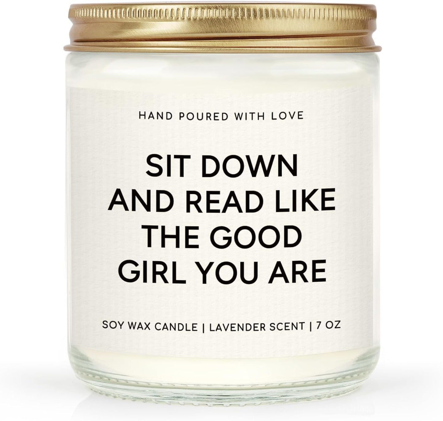 SteadStyle Book Lovers Gifts, Funny Bookish Gifts - Birthday Book Themed Ideal Presents for Girls Readers Librarian Bookworm Women, Lavender-Scented Candle 7oz
