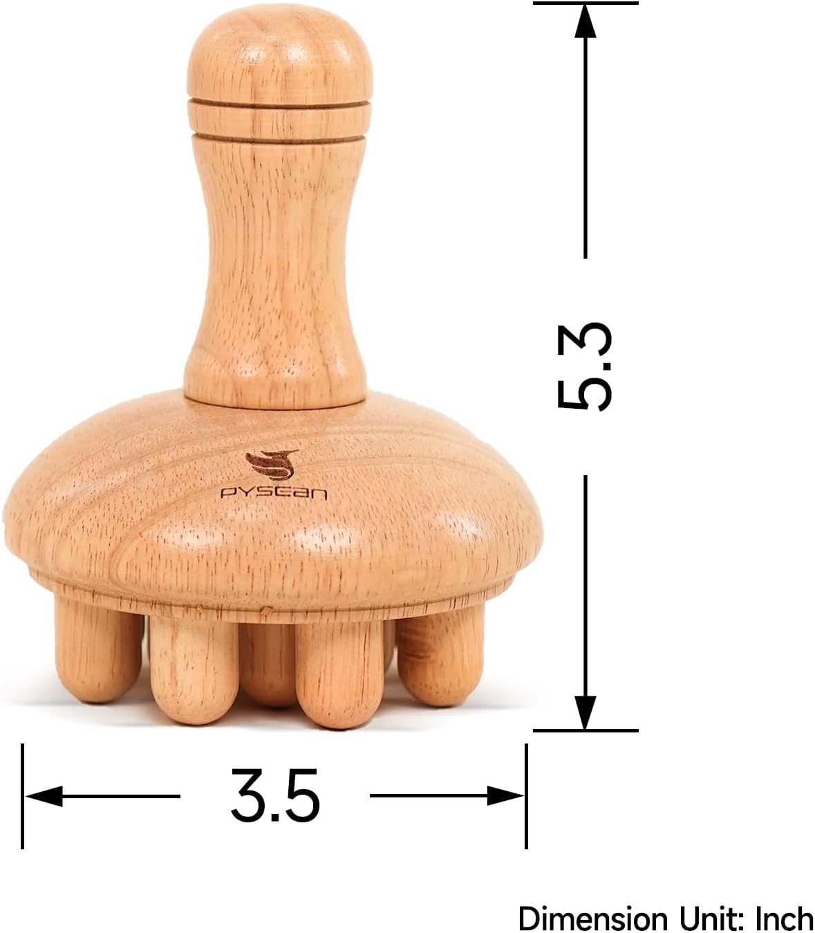 Wooden Mushroom Massager, Wooden Body Contouring Therapeutic Tool, Anti Cellulite, Lymphatic Drainage, Muscle Relaxation and Pain Relief for Neck and Back Massager