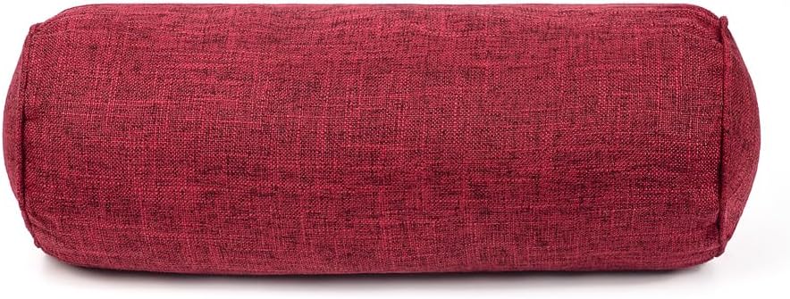 Round Neck Pillow Roll Cervical Support Pillows Neck Pain Relief Cylinder Bolster Pillows with Removable Washable Cover for Sleeping/Chair/Car/Sofa…
