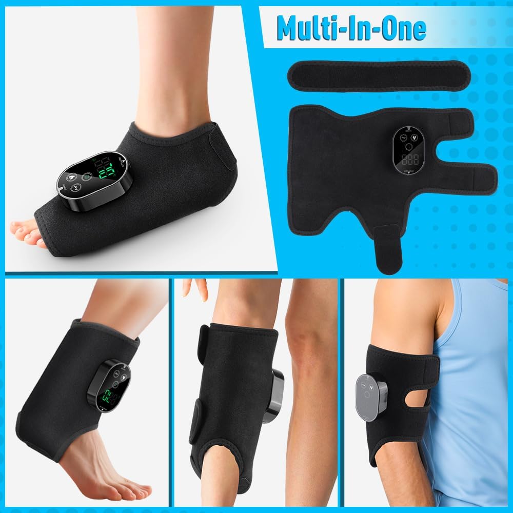 Foot Renew Ankle Massager for Neuropathy, Ankle Heating Pad with Massage Foot Heel Pain Relief, 6 Heat Levels & 3 Vibration Modes