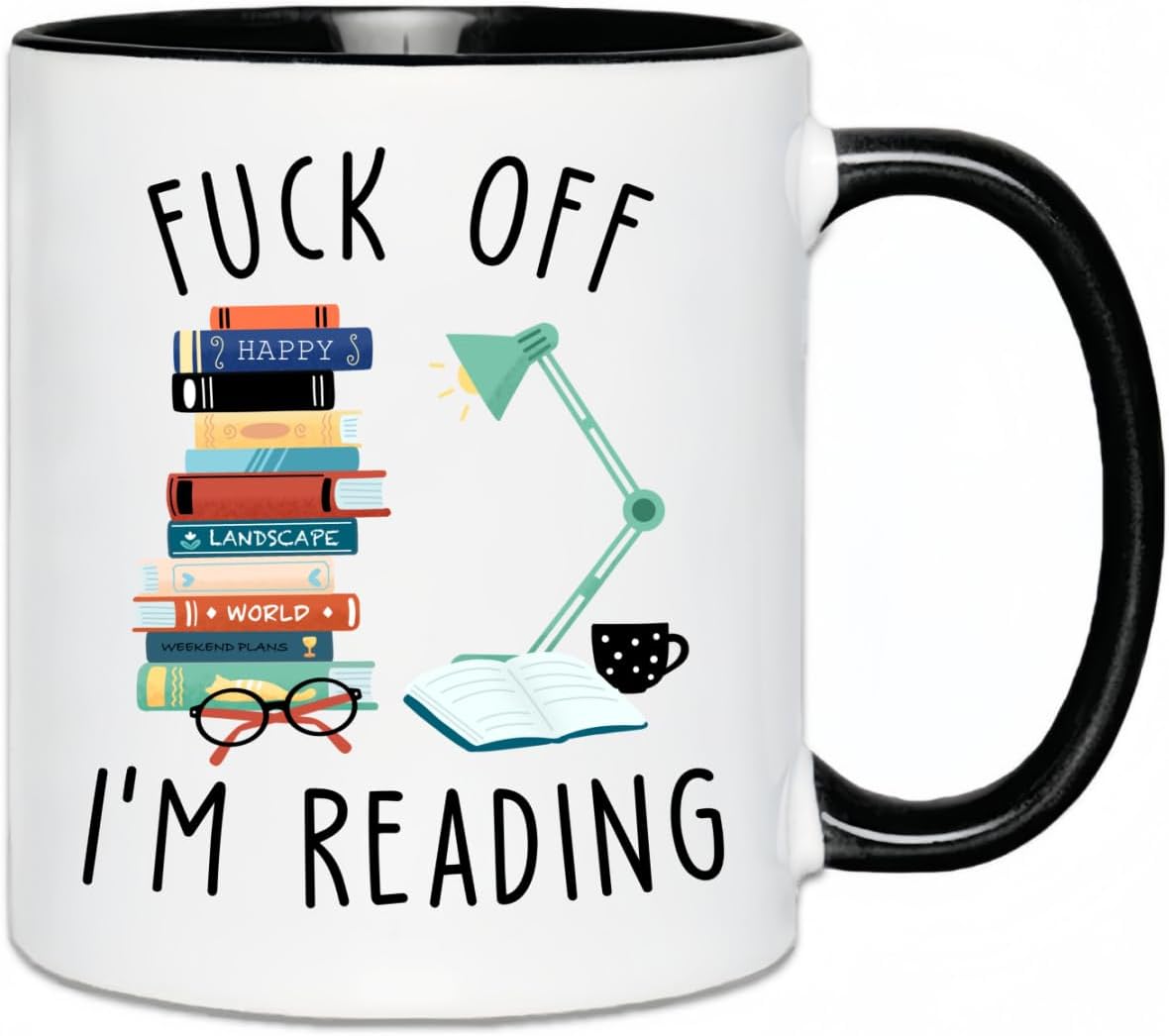 Funny Coffee Mug for Book Lovers Readers, Novelty Fuck Off I'M Reading Coffee Cup, Reading Gifts for Bookish Bookworm Book Club Friends Reader