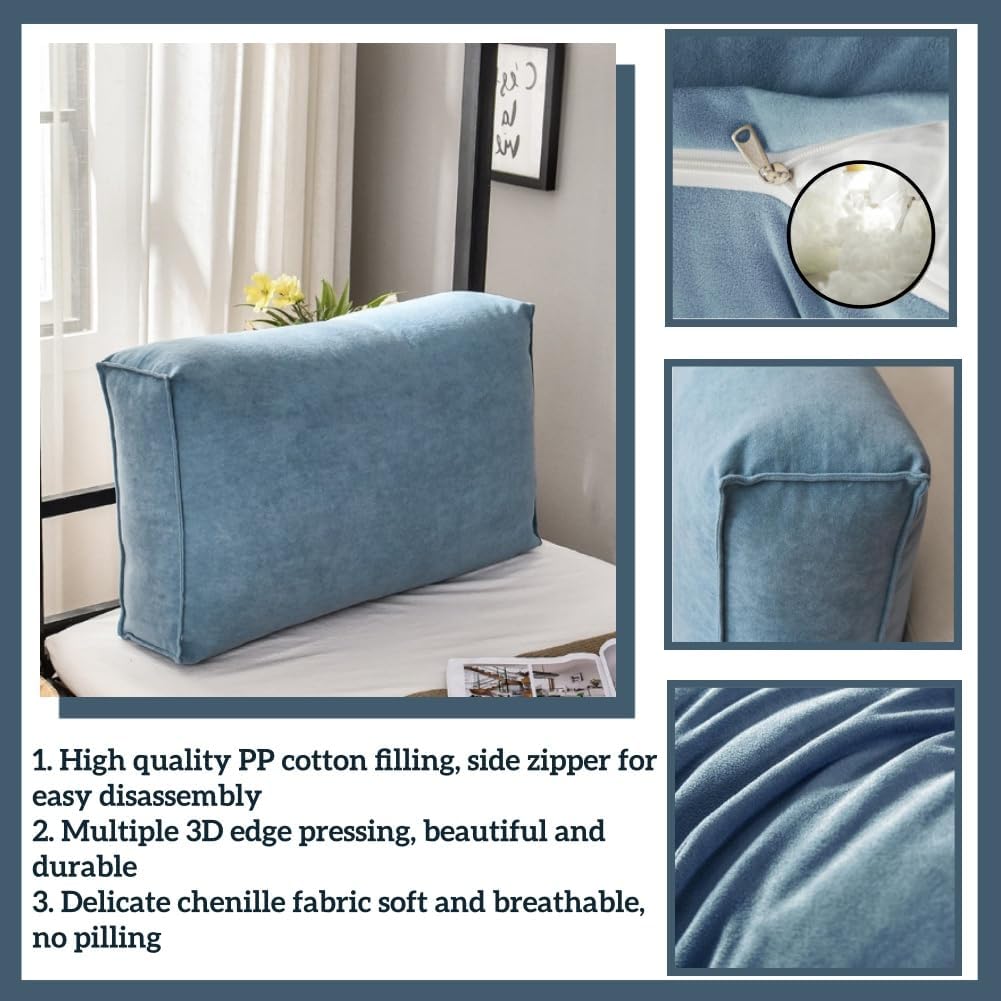 Couch Back Cushions with Removable Cover Sofa Back Cushion for Couch Sofa Back Cushions Replacement for Sitting in Bed Waist Cushion Reading Pillows for Dorm Bed Outdoor Use