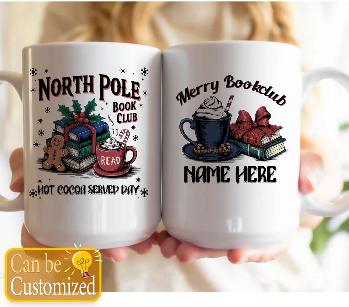 Personalized Cozy Ceramic Mug 11oz Bookish Reading Lover Gift for Christmas Bookclub Fans