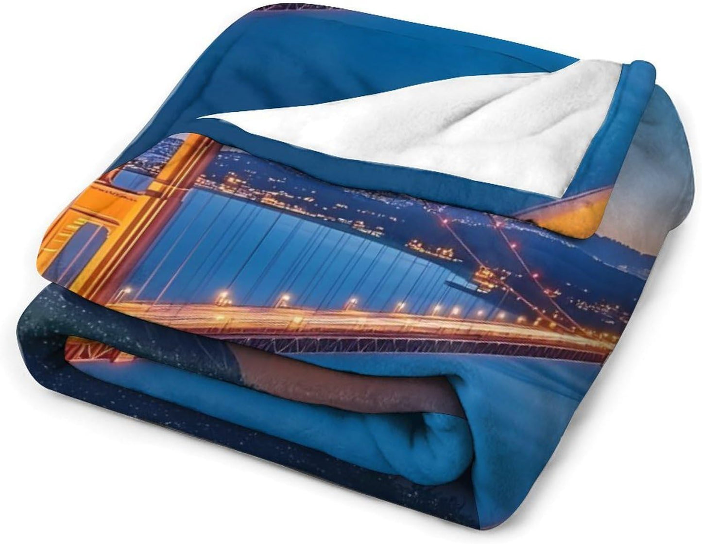 San Francisco The Bridge Throw Blanket for Couch Bed Plush Cozy Fuzzy Flannel Blanket for All Season 55"x70"