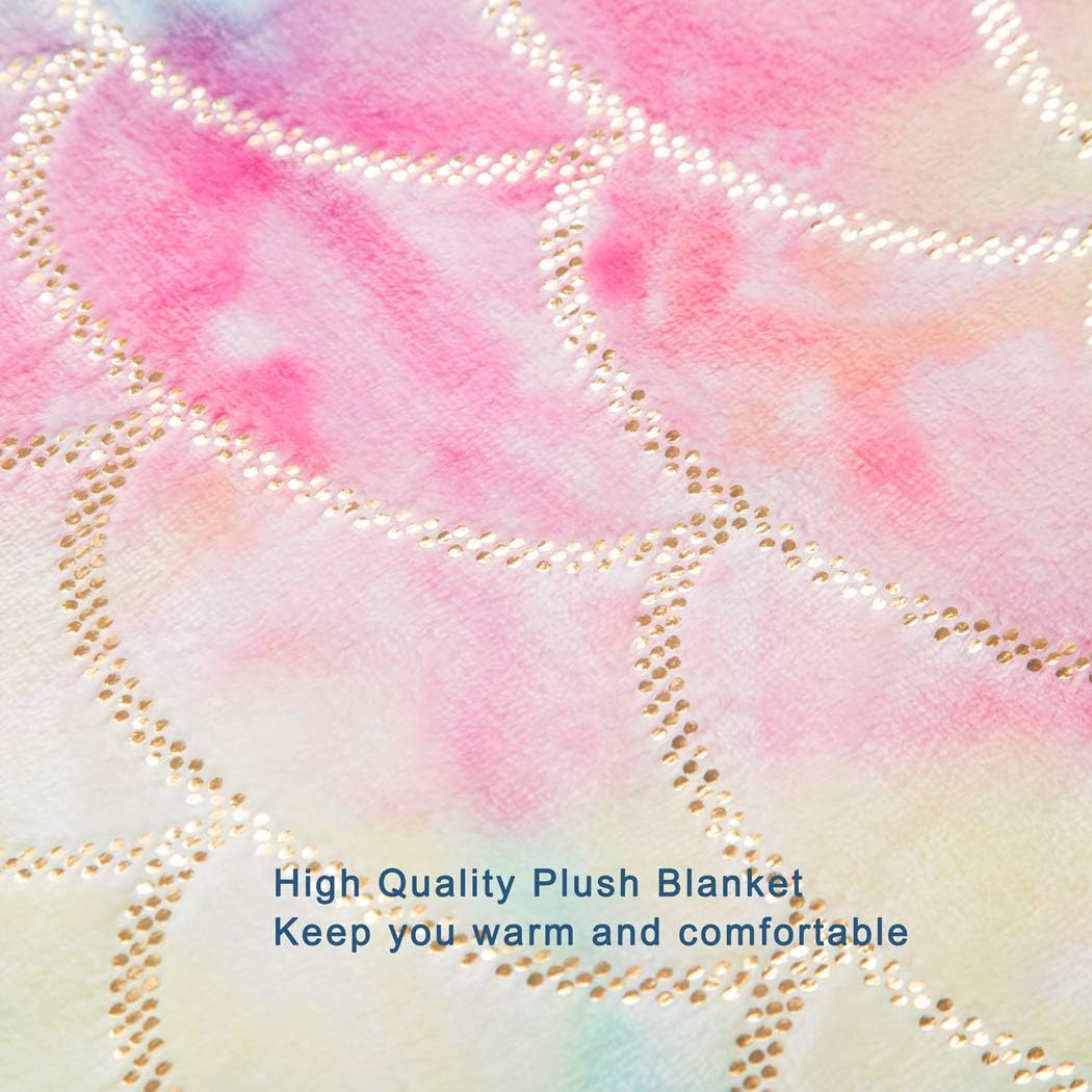 COSUSKET Mermaid Tail Blanket for Girls, All Seasons Soft Premium Colorful Fish Scale Design Snuggle