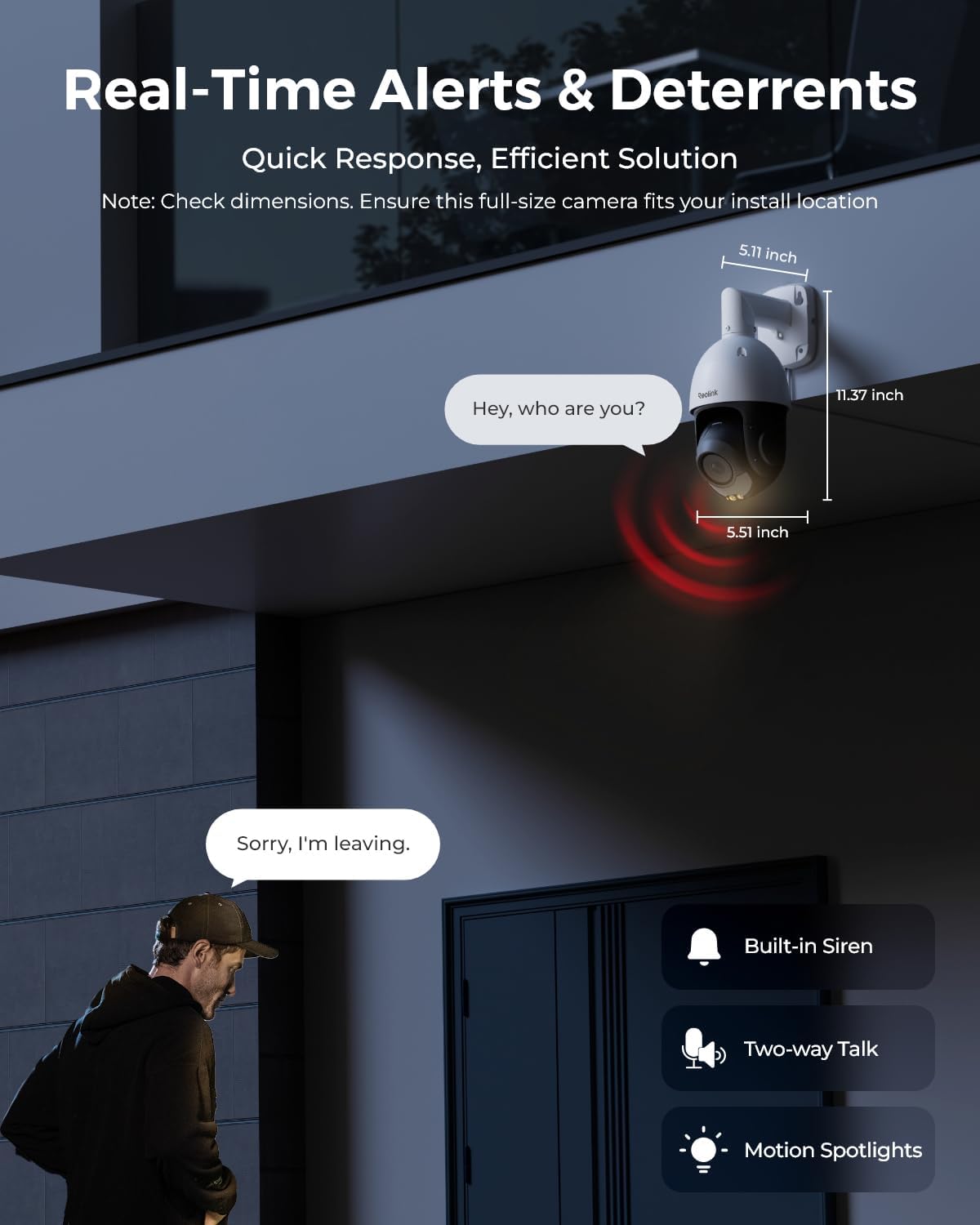REOLINK 4K UHD PoE PTZ Camera for Outdoor Security, 360° Pan & 90° Tilt for Auto Tracking, 5X Optical Zoom and 3D Zoom, AI Detection, Color Night Vision, 24/7 Recording, 2 Way Talk, RLC-823S1