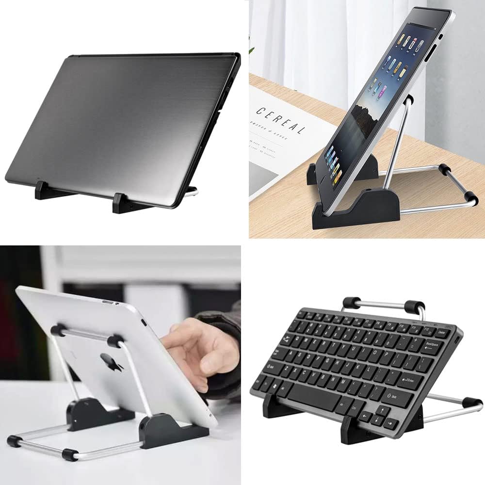 Tablet Stand Adjustable, Aluminum Alloy Non-Slip Tablet Holder for Desk Fit for Tablets, ipad Samsung and Kindle Fire, Display Stand Picture Frame Stand for Photo