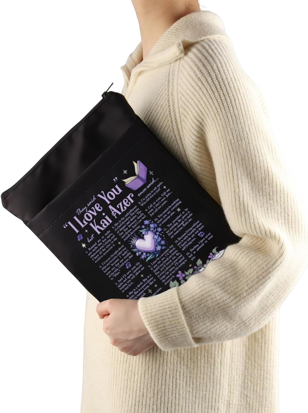 VAMSII Fantasty Book Merch I Love You Romantasy Novel Quote Book Sleeve Special Edition Book Gift Fantasty Lovers Gift (USPowerlessSleeve)