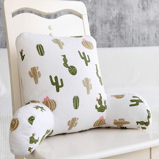 Back Support Pillow Removable Cover Arm Support Reading Relaxing Watching TV 3 Colors Optional (Color : B Size: 53x42x20cm)