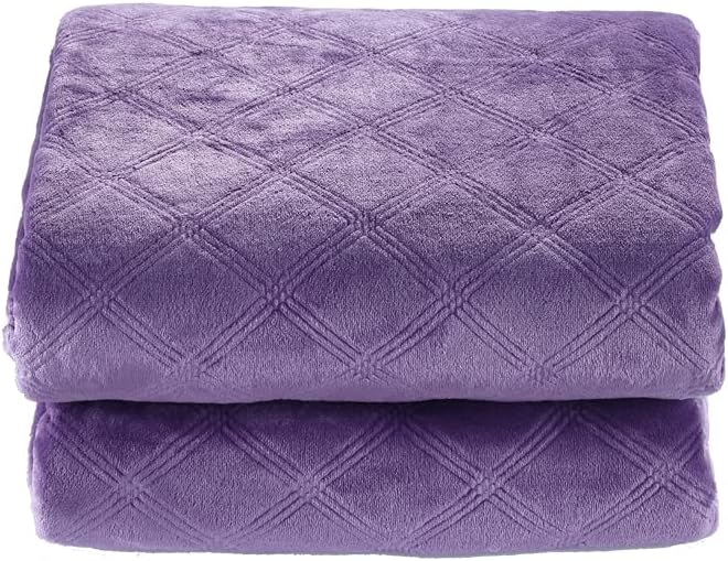 CREVENT Super Soft and Cozy Lightweight Fleece Baby Blankets for Boys and Girls/Kids/Infant/Newborns All Seasons(30"X40" Purple)