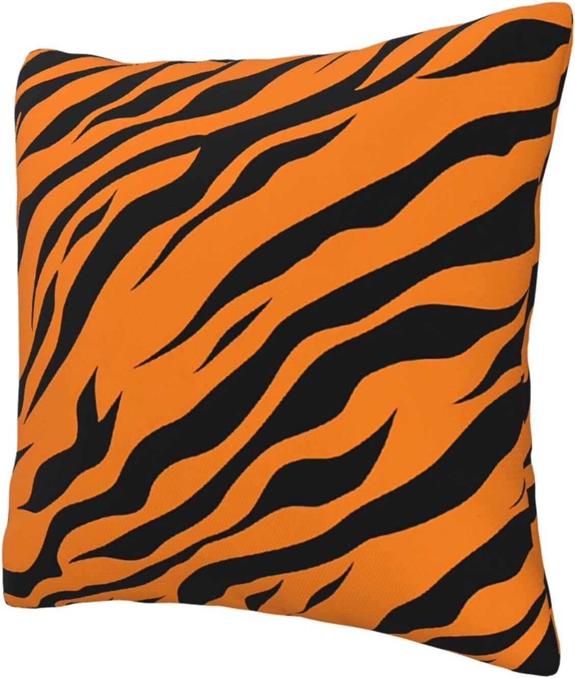 All-Season Square Pillow Covers 18"X18", Orange Tiger Leopard, Decorative Throw Pillow Covers For Sofa Bed Couch, Hidden Zipper Cushion Cover, Square Lumbar & Accent Pillowcases For Home Decor