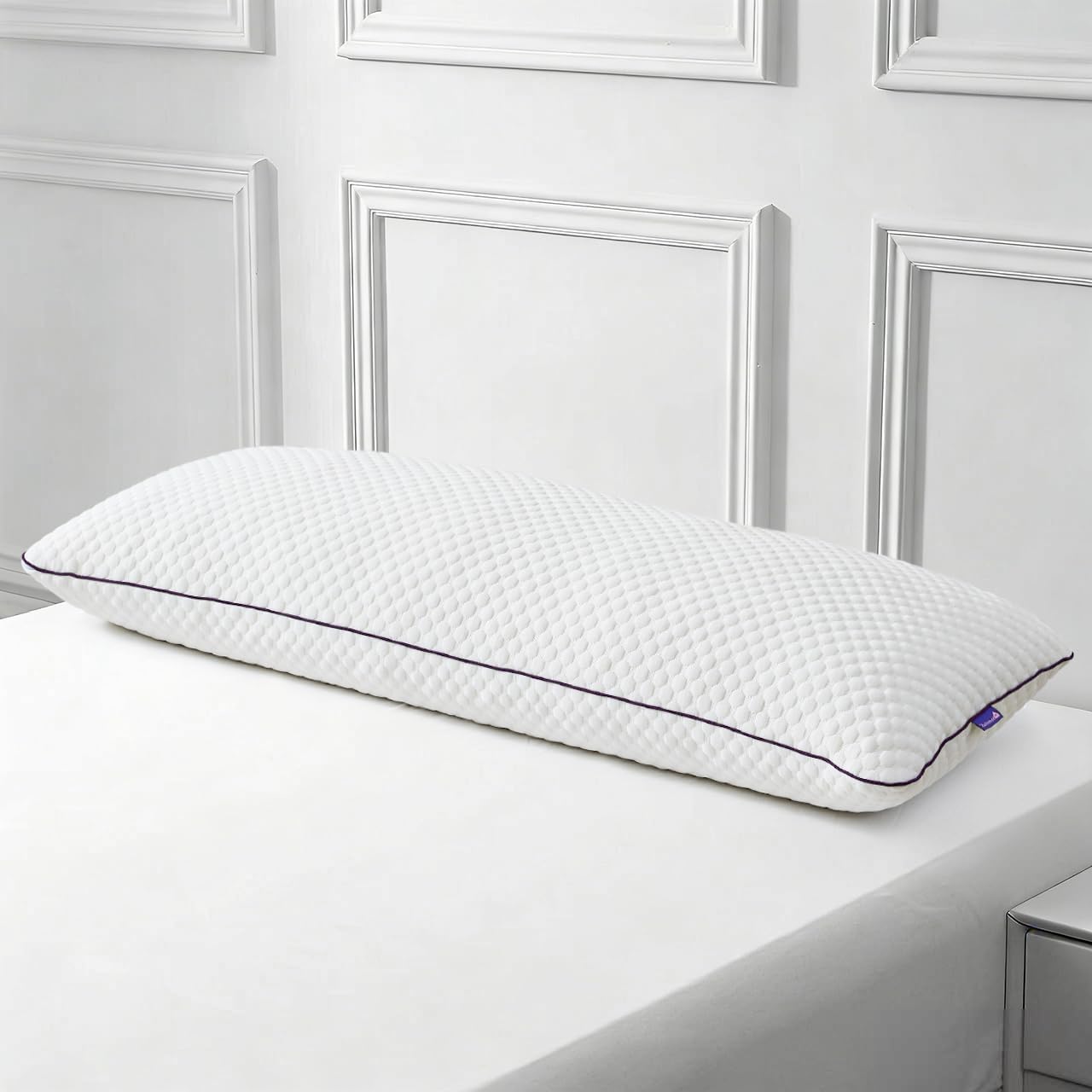 HOMELAB Adjustable Shredded Memory Foam Body Pillow, 20x54 Long Pillow for Back, Shoulder, Hip and Knee Support, Side Sleeper Body Pillow for Adults with Washable Cover