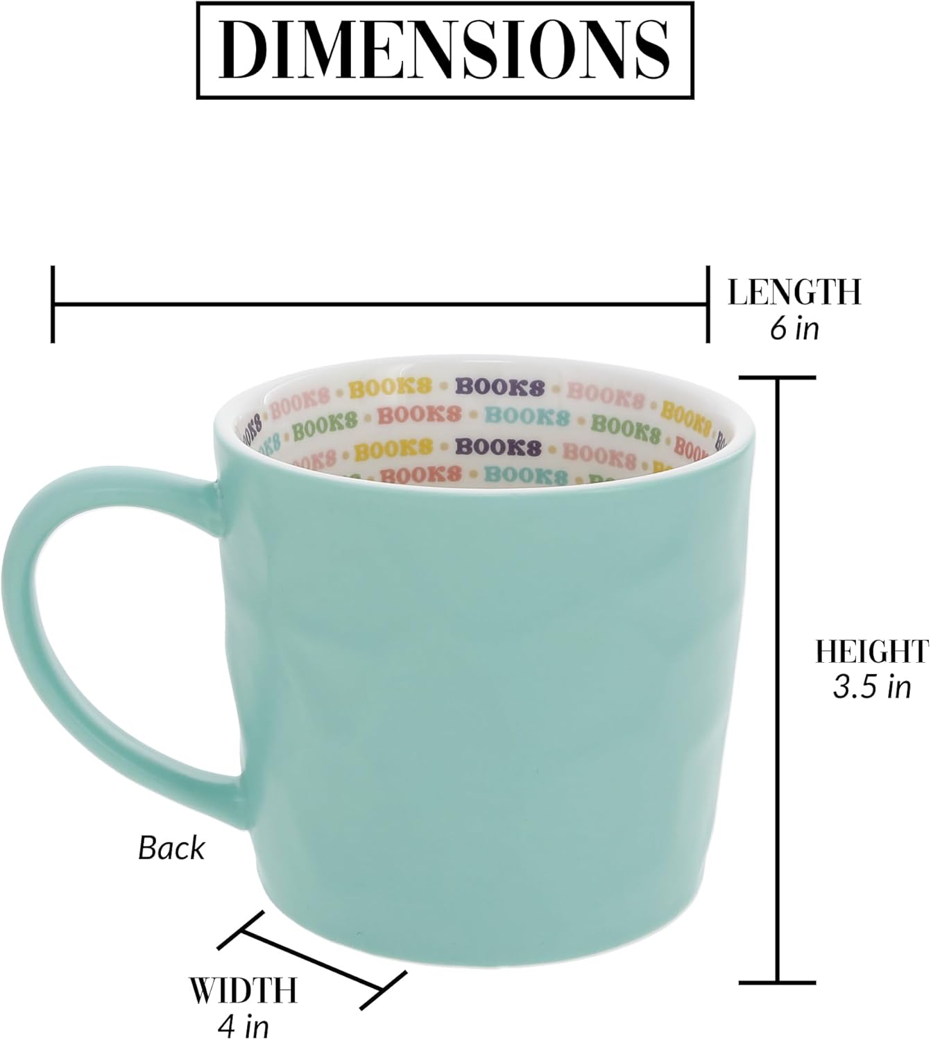 Pavilion Gift Company - One More Chapter - 16 oz Ceramic Mug Coffee Tea Chapter Reading Book Lover Reader Librarian Drinkware