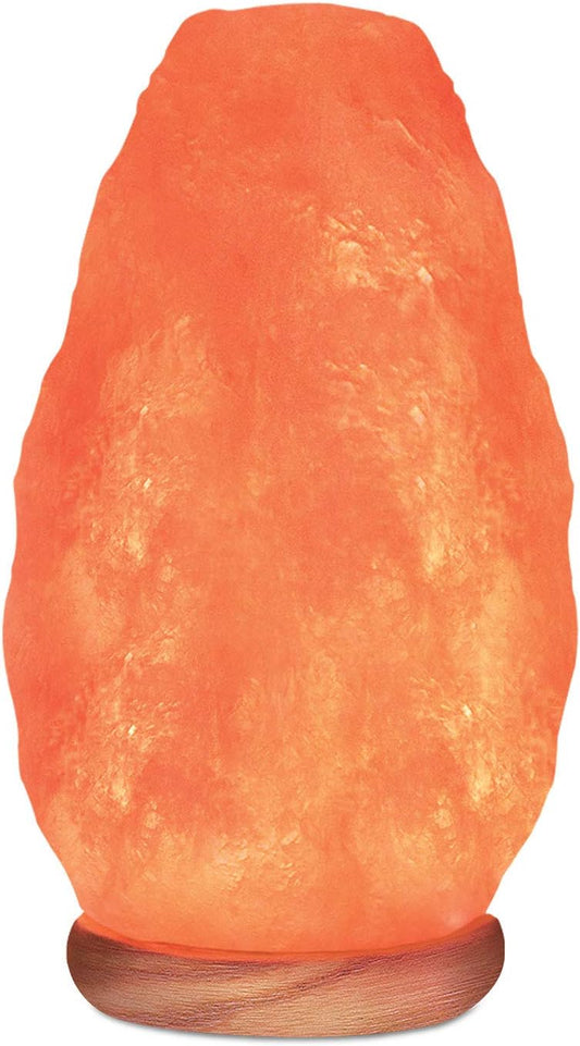 Natural Himalayan Pink Salt Lamp, Crystal Salt Lamp Night Light with Real Wood Base, (ELT Certified) Dimmer Switch – Perfect Holiday Gift | 7-11 LBS