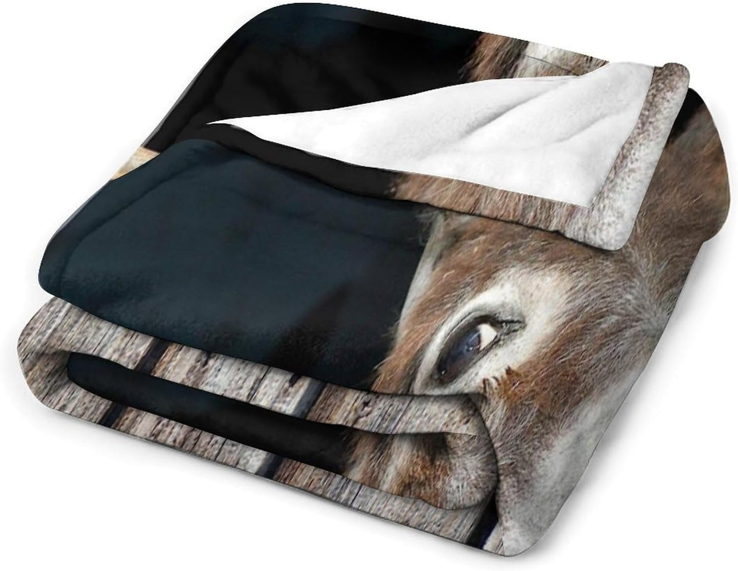 Funny Donkey Throw Blanket for Couch Super Soft Warm Lightweight Throw Blankets Cozy Flannel Bed Blanket Cute Decorative Blankets for All Seasons Home Decor Gift 30"*40"（76 * 100cm）