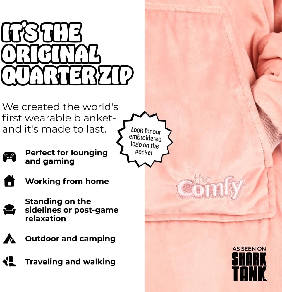 THE COMFY Original | From Shark Tank | Patented | Oversized Sherpa Wearable Blanket Hoodie| Gift for Women & Men | One Size
