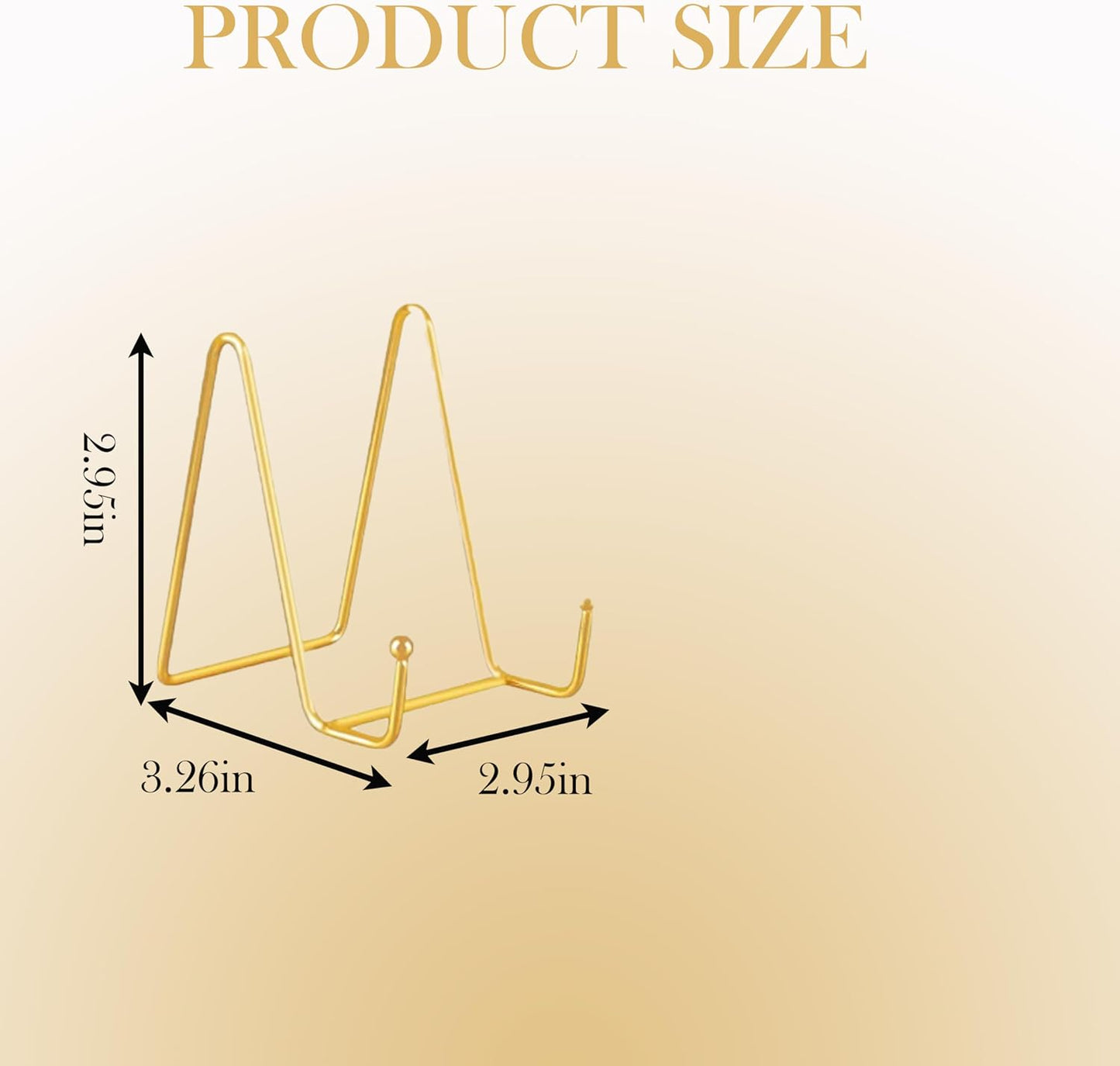 4 Pack Gold Mini Display Easels, Frame Holder Stands Versatile Welcome Sign & Photo Stand for Tabletop Decor, Plates, and Artistic Work