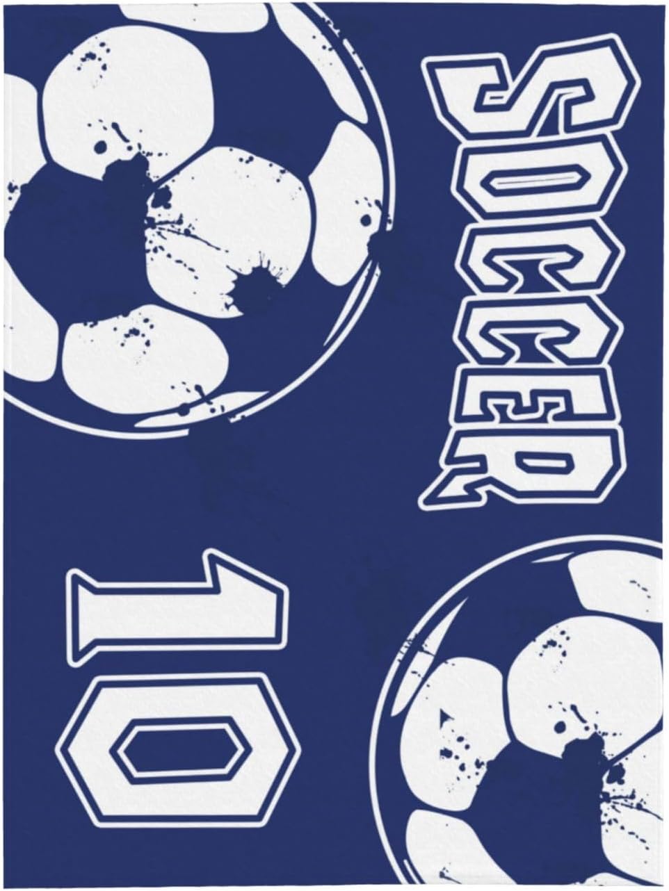 Soccer Blanket - Soft and Comfy Flannel Bedding for Boys, Girls and Soccer Lovers - 40"X50"