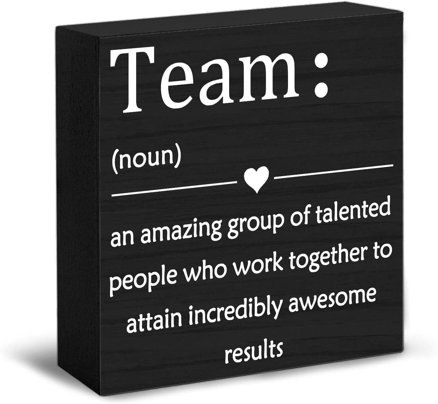 EoffIvan Office Cubicle Decorations Christmas Gifts For Coworkers Boss Women Men Inspirational Wall Art Gift For Team Members At Work Best Team Ever Gifts For Women Wooden Box Sign Table Decoration