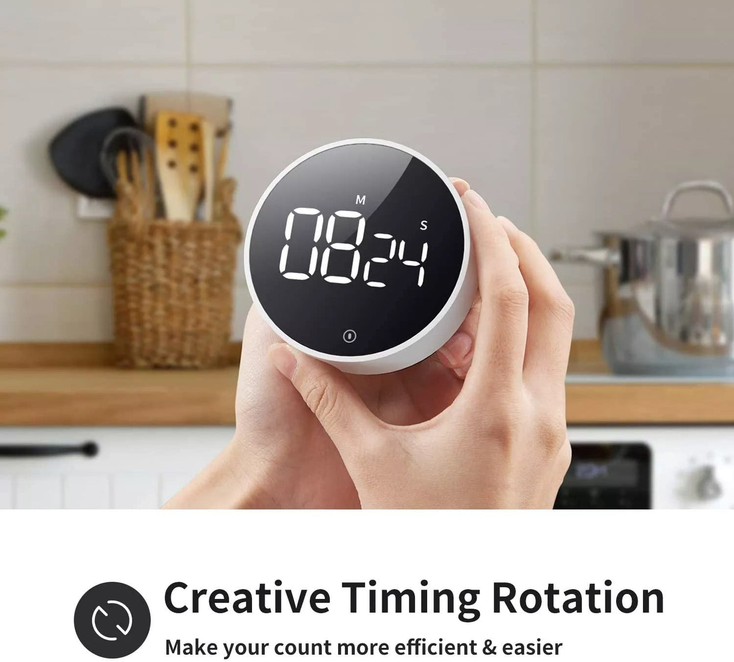 LED Digital Kitchen Timer Cooking Shower Study Stopwatch Alarm Clock Magnetic Electronic Countdown Time