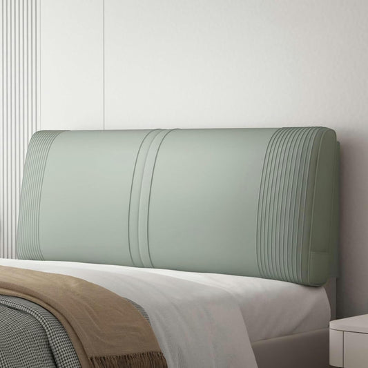 AMNOOL Solid Color Headboard Upholstered Large Backrest Faux Leather Bedside Support Cushion,Rectangle Wall Pillowboard Waterproof Daybed Bedroom Bolster