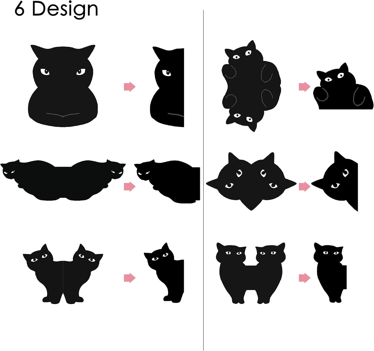 yasest Magnetic Bookmarks - 6 Pieces Assorted Cute Book Markers Clip Set for Women Teachers Students Book Lovers Reading, for School Office Home Supplies, Kawaii Cat Magnet Page Markers