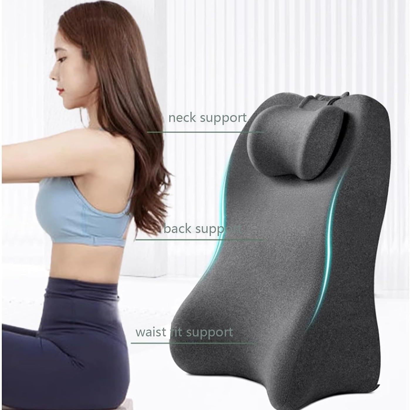 Extra-Large Intimate Pillow - 27° Perfect Angle Ergonomic Curve Support Pillow Deeply Supports Intimate Positions(ZT002Gray1)