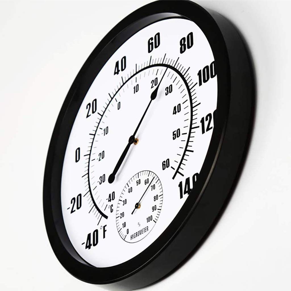 Thermometer,Hygrometer Wall Metal Decorative Big Hanging Round Beautiful