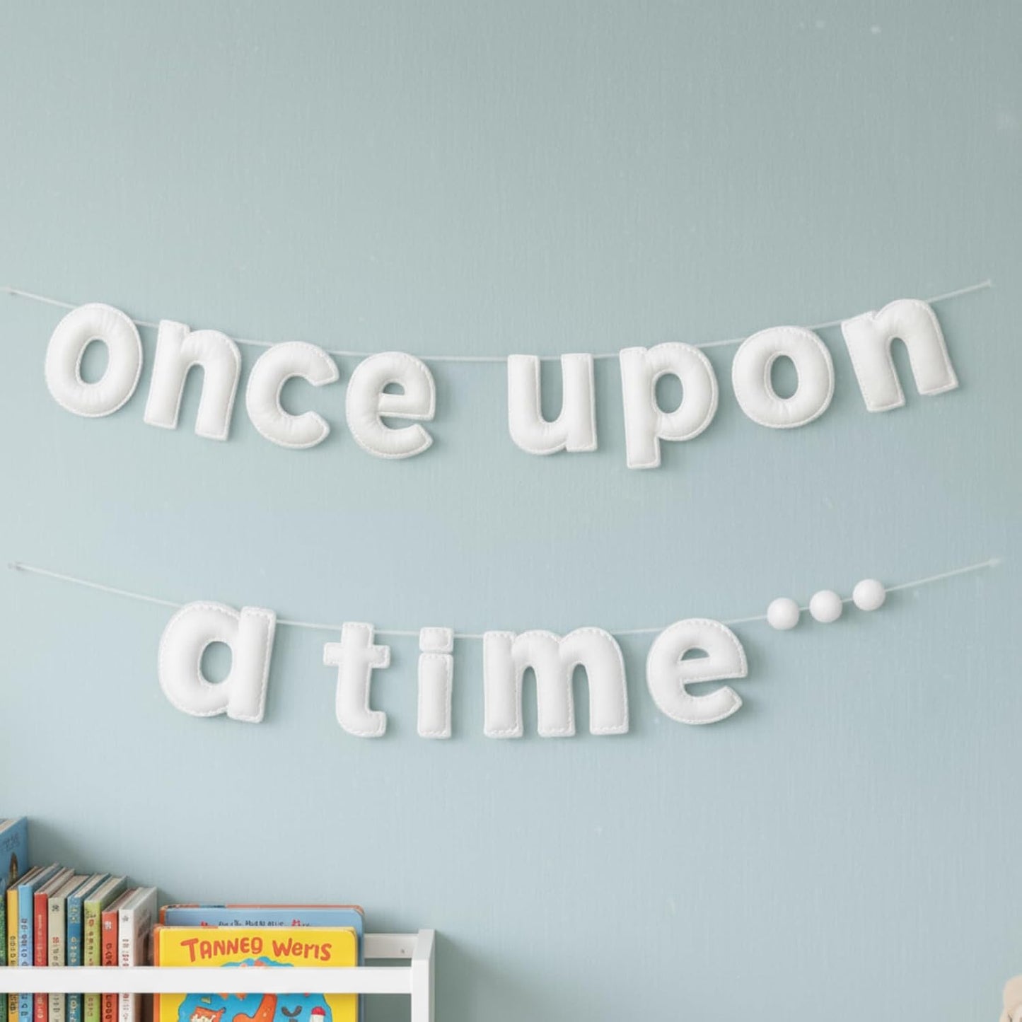 Once Upon a Time Decorations Felt Banner Once Upon a Time Sign Reading Corner Decor for Toddler Classroom Bedroom Living Room Family Bookshelf Birthday Present