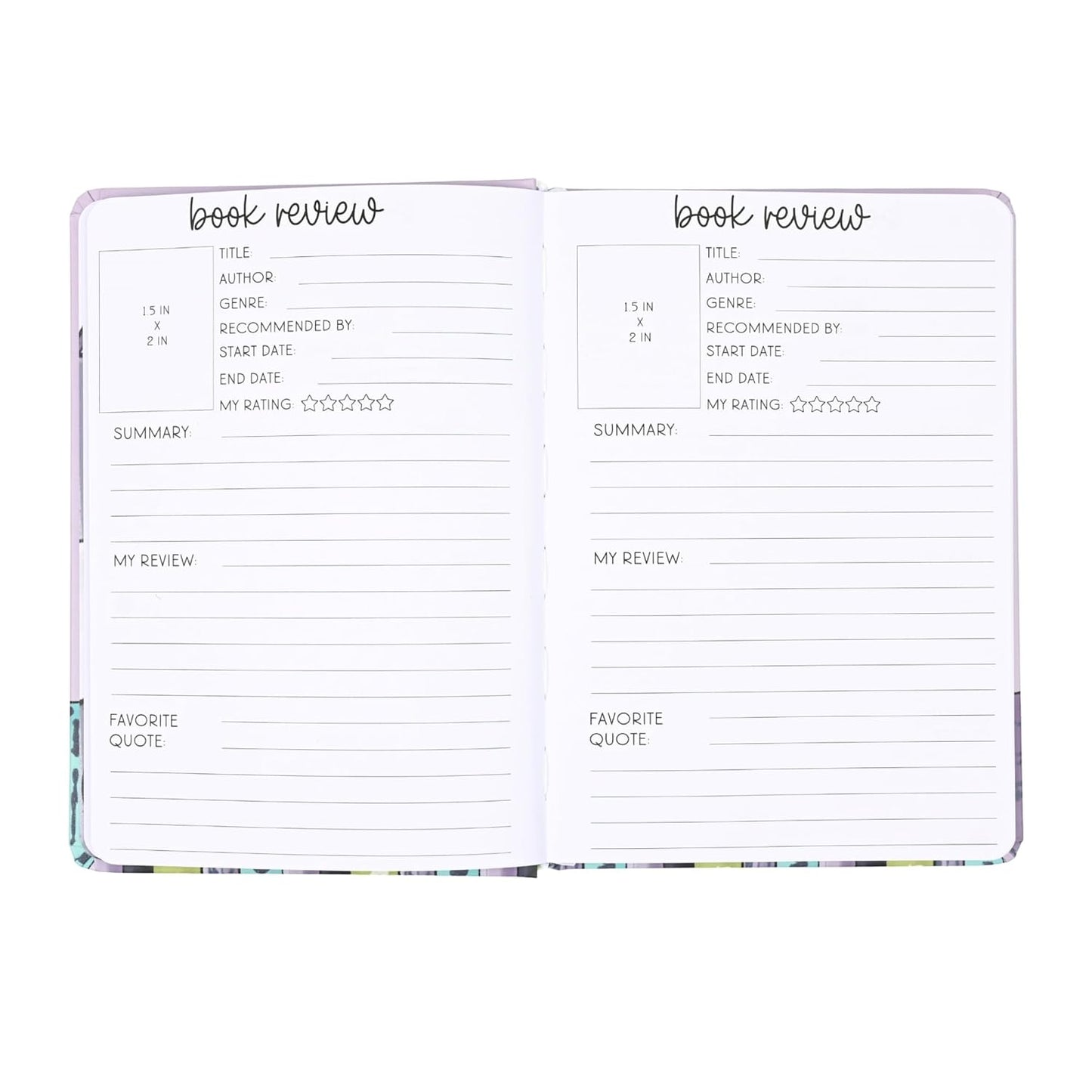 kellofaplan Reading Journal Book Review Notebook, A5 Size, Book Bound, 124 Premium Sheets, 80lb Paper, Personal Reading Tracker with Space for Titles, Ratings, Quotes, Reflections
