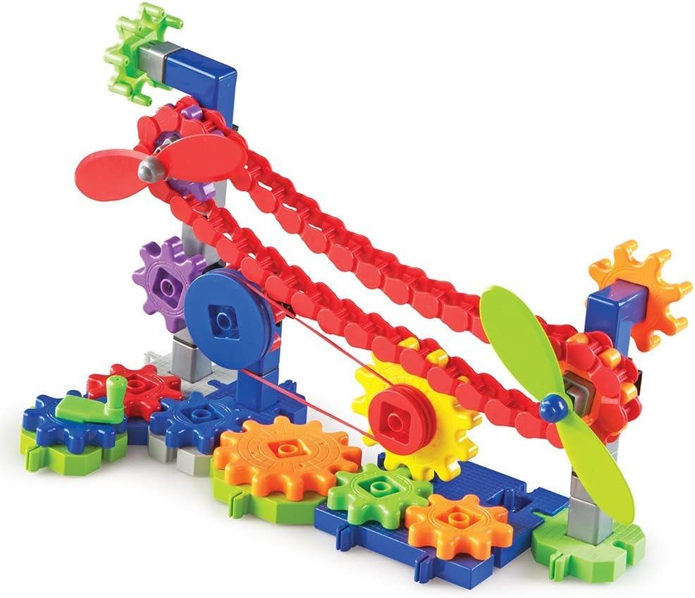 Learning Resources Gears! Gears! Gears! Machines in Motion - Toddler STEM, Building Toys for Kids, Hands-On Construction & Engineering Set, Critical Thinking, Fine Motor Skills